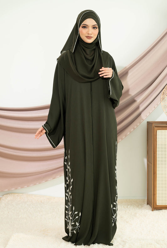 NAMYLA ABAYA DARK OLIVE