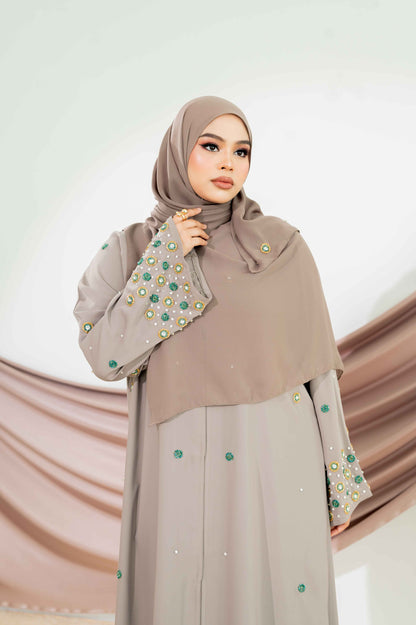 RUMI ABAYA OLIVE GREY