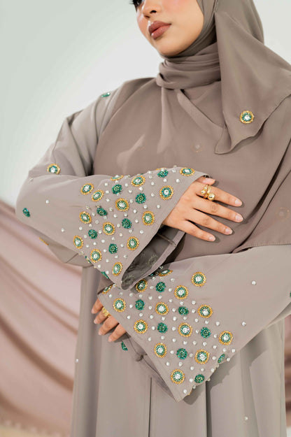 RUMI ABAYA OLIVE GREY