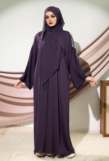 AREESHA ABAYA DEEP PURPLE