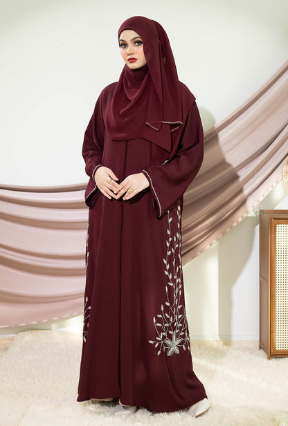 NAMYLA ABAYA BURGUNDY
