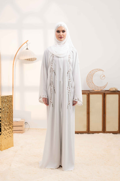 QUBRA ABAYA OFF WHITE