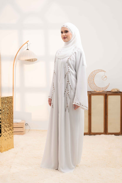 QUBRA ABAYA OFF WHITE