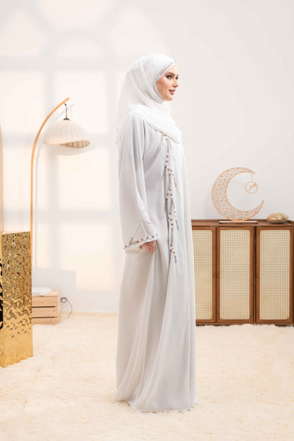 QUBRA ABAYA OFF WHITE