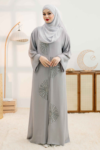 LAYALI ABAYA LIGHT GREY