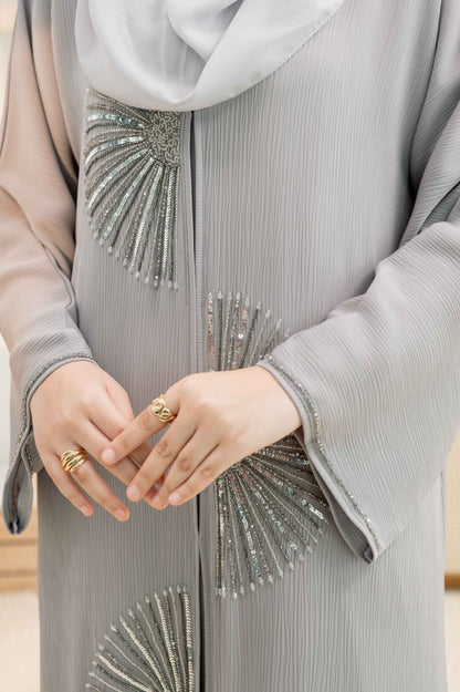 LAYALI ABAYA LIGHT GREY