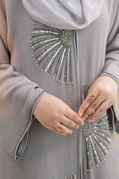 LAYALI ABAYA LIGHT GREY
