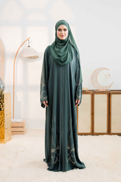 MAHEEM ABAYA DARK GREEN