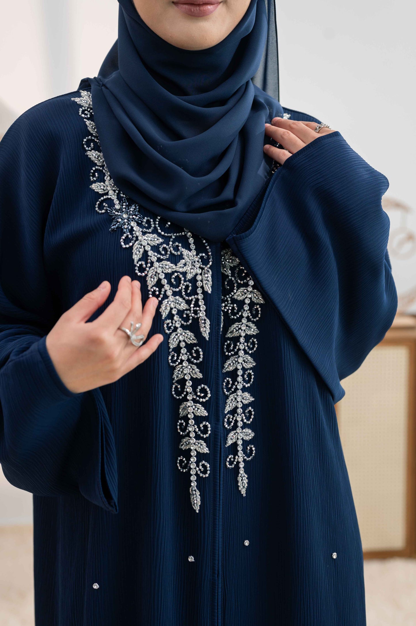 DAMARIS ABAYA NAVY BLUE