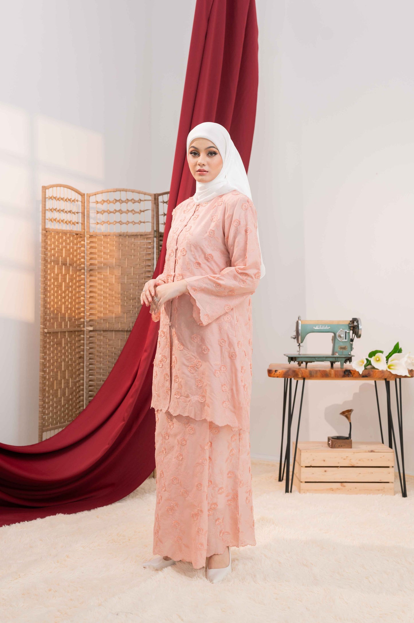 KURUNG CIK KEMBANG SAYANG BABY PINK