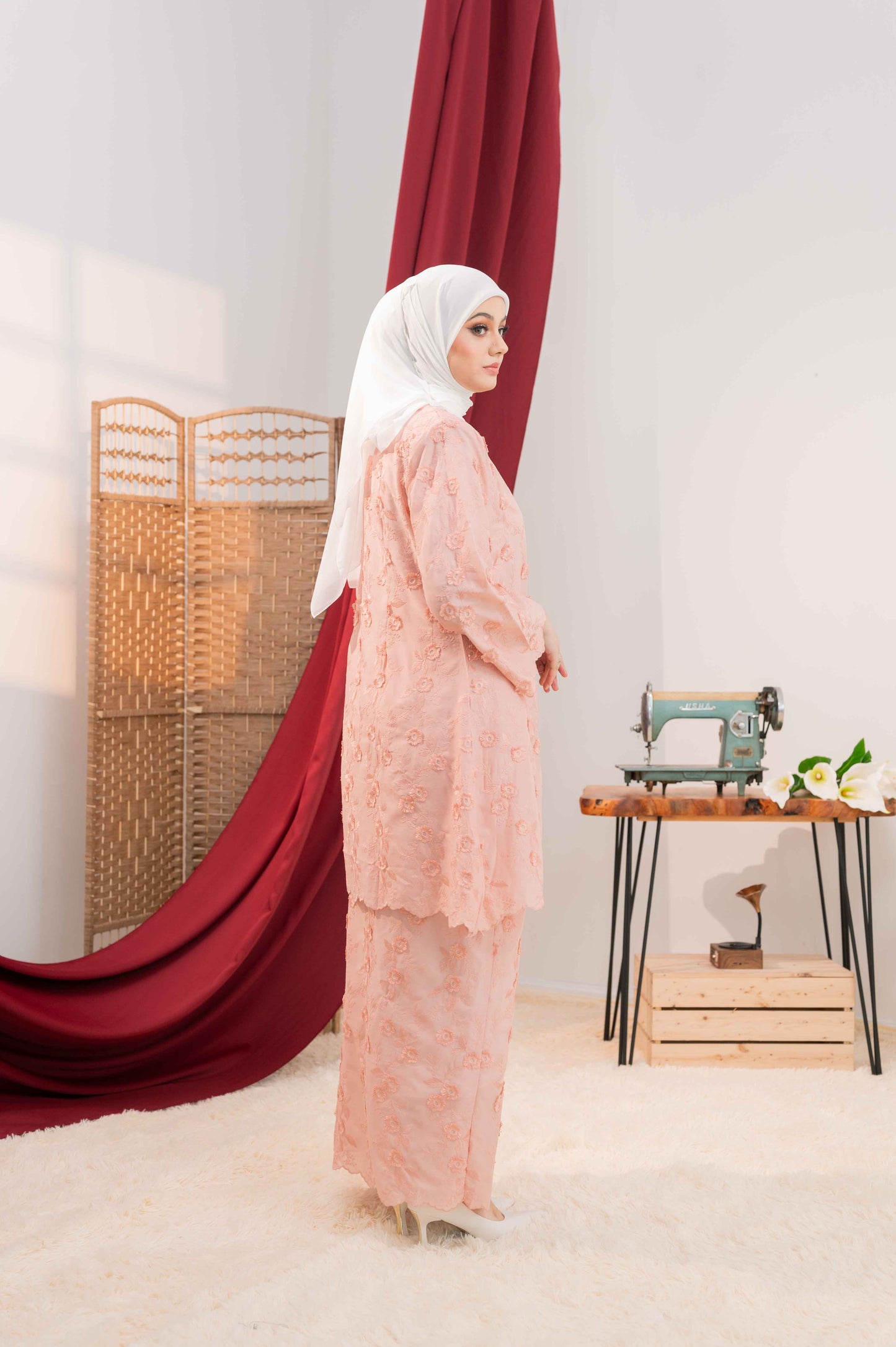 KURUNG CIK KEMBANG SAYANG BABY PINK