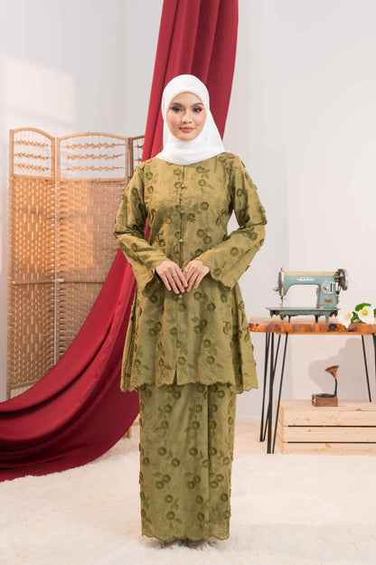 KURUNG CIK KEMBANG SAYANG MOSS GREEN