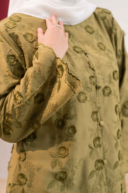 KURUNG CIK KEMBANG SAYANG MOSS GREEN