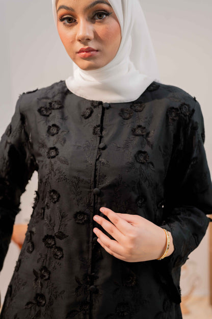 KURUNG CIK KEMBANG SAYANG BLACK