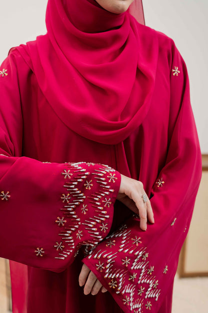 IRMEL ABAYA FUCHSIA PINK
