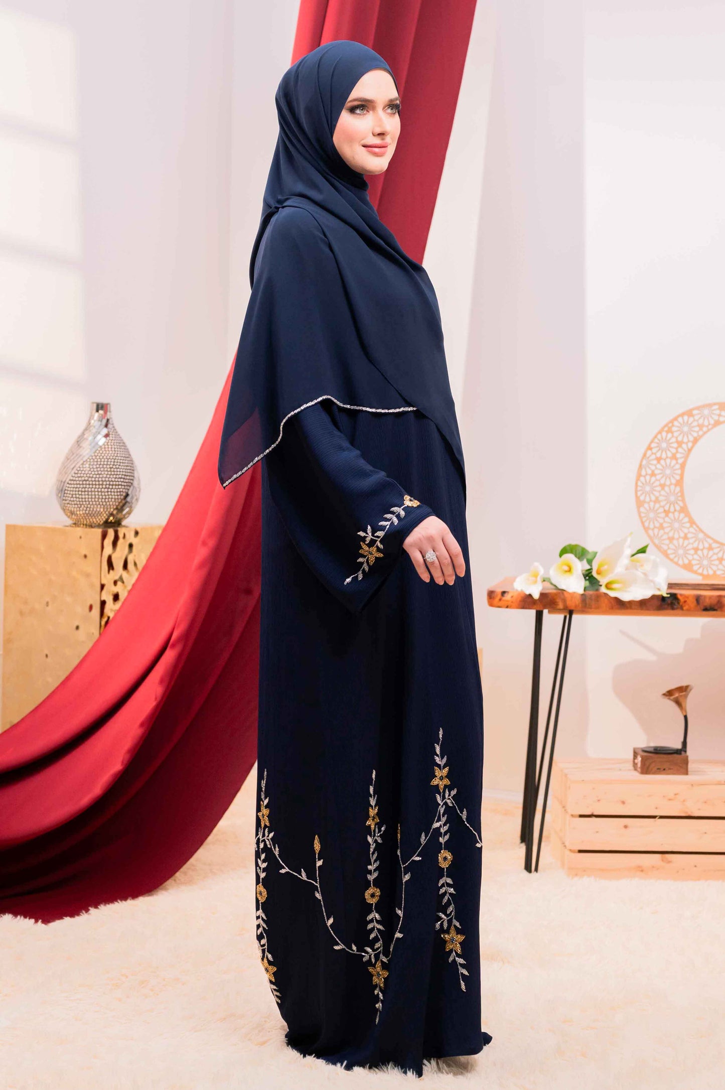 CAMILA ABAYA NAVY BLUE