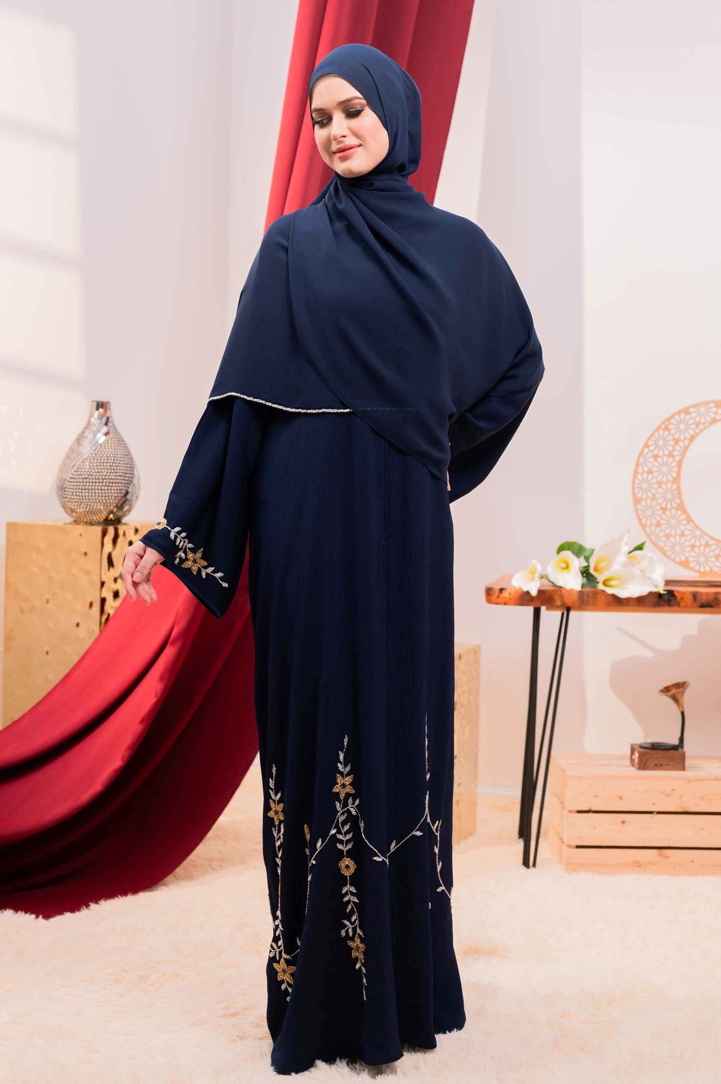 CAMILA ABAYA NAVY BLUE