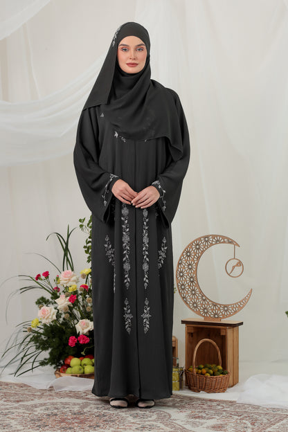 MAHAR ABAYA GREY