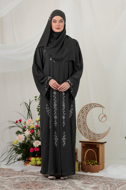MAHAR ABAYA GREY