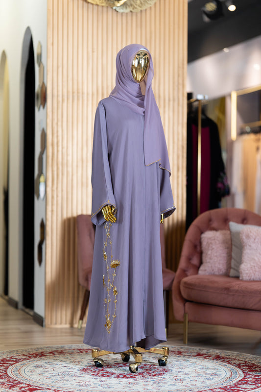 LUTFYA ABAYA DUSTY PURPLE