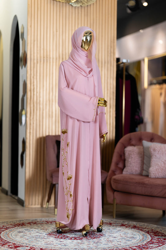 LUTFYA ABAYA DUSTY PINK