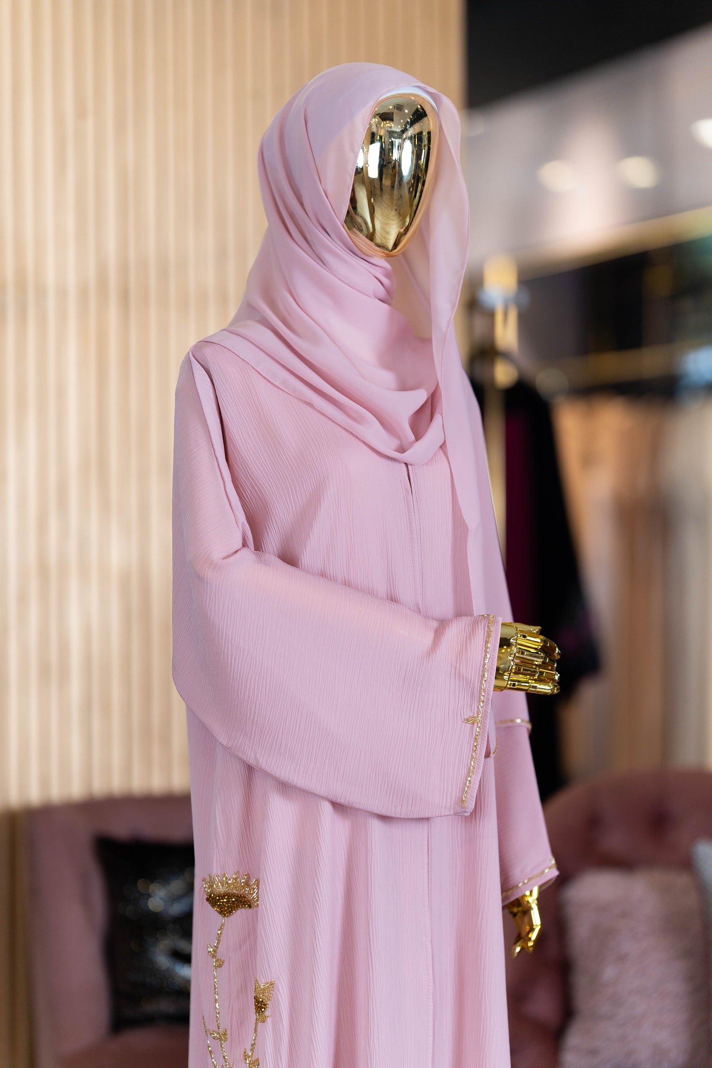 LUTFYA ABAYA DUSTY PINK