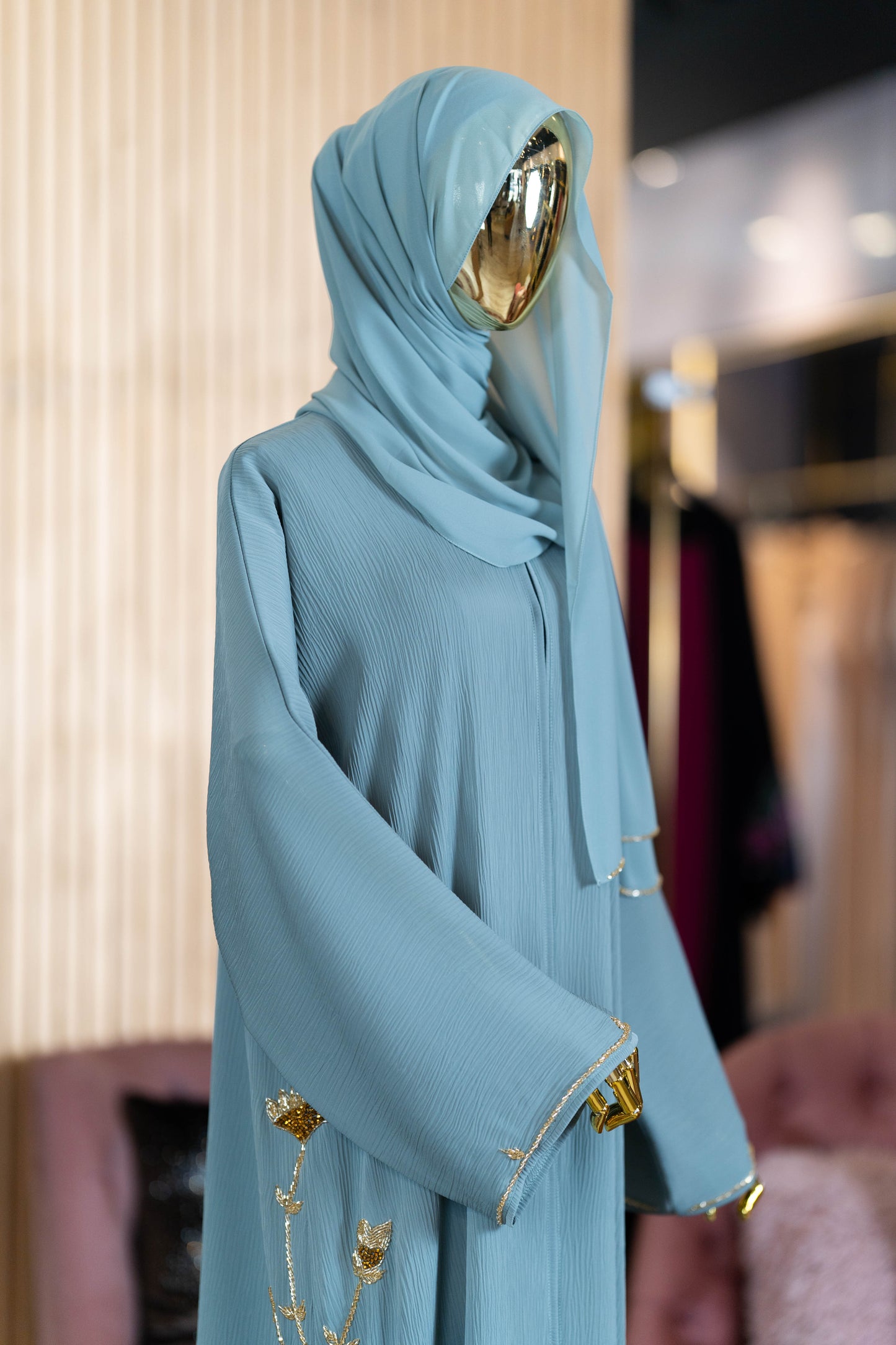 LUTFYA ABAYA DUSTY GREEN