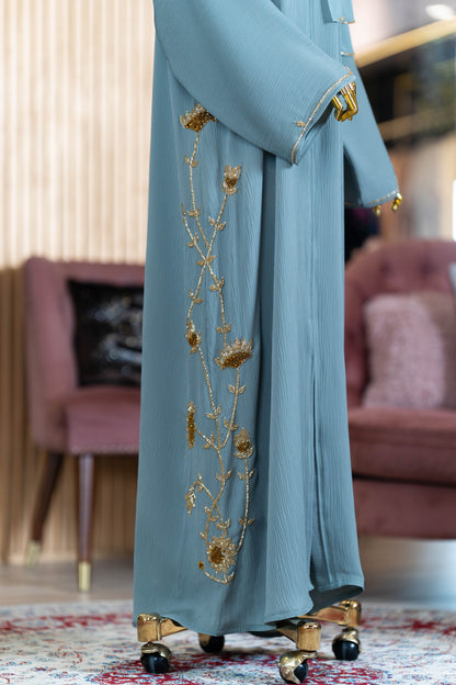 LUTFYA ABAYA DUSTY GREEN