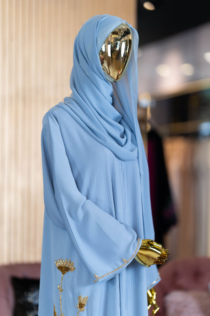 LUTFYA ABAYA DUSTY BLUE