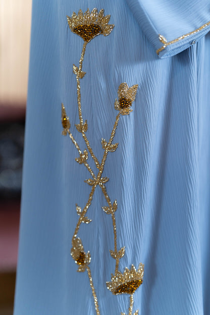 LUTFYA ABAYA DUSTY BLUE