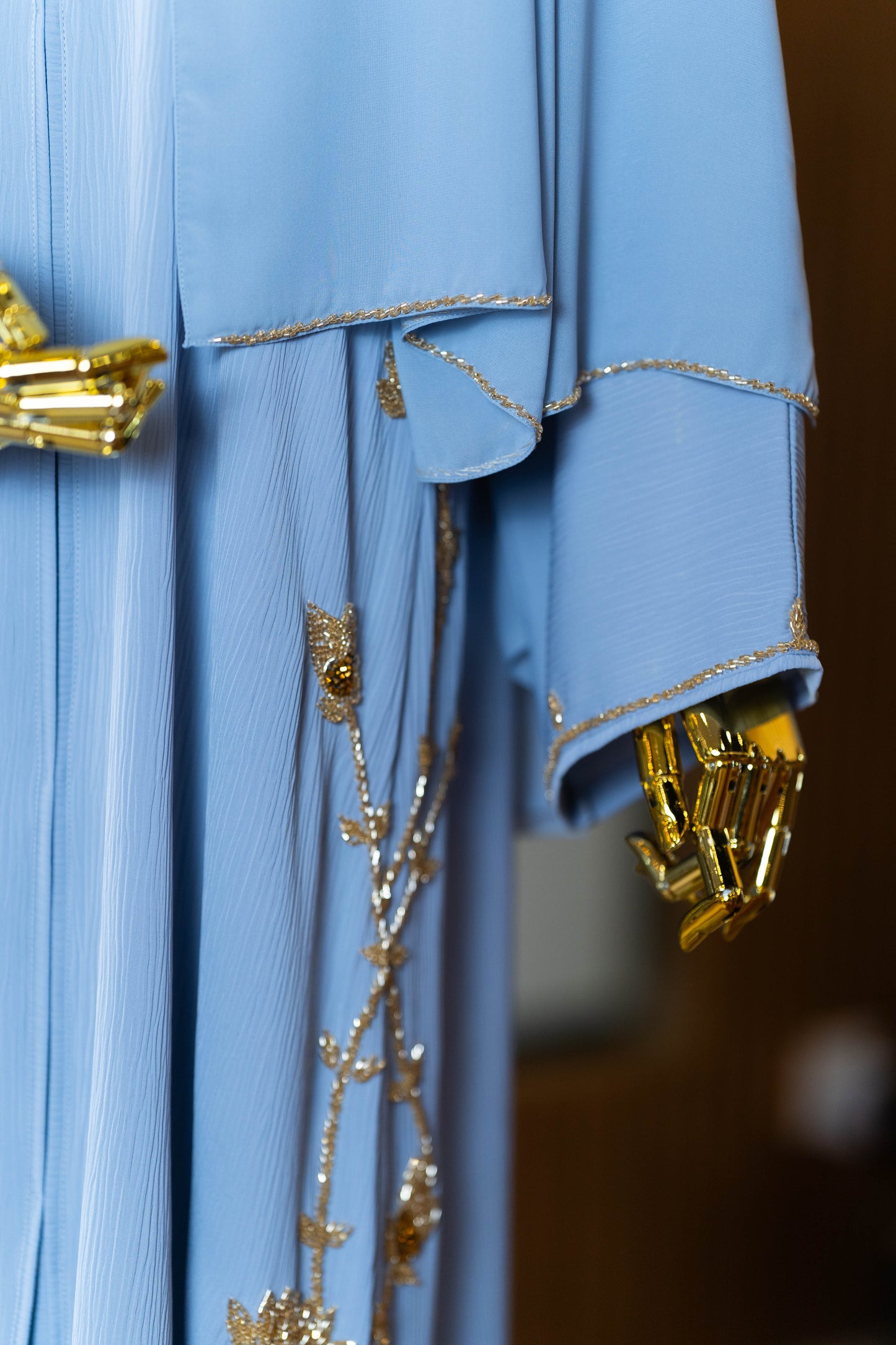 LUTFYA ABAYA DUSTY BLUE