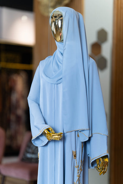 LUTFYA ABAYA DUSTY BLUE