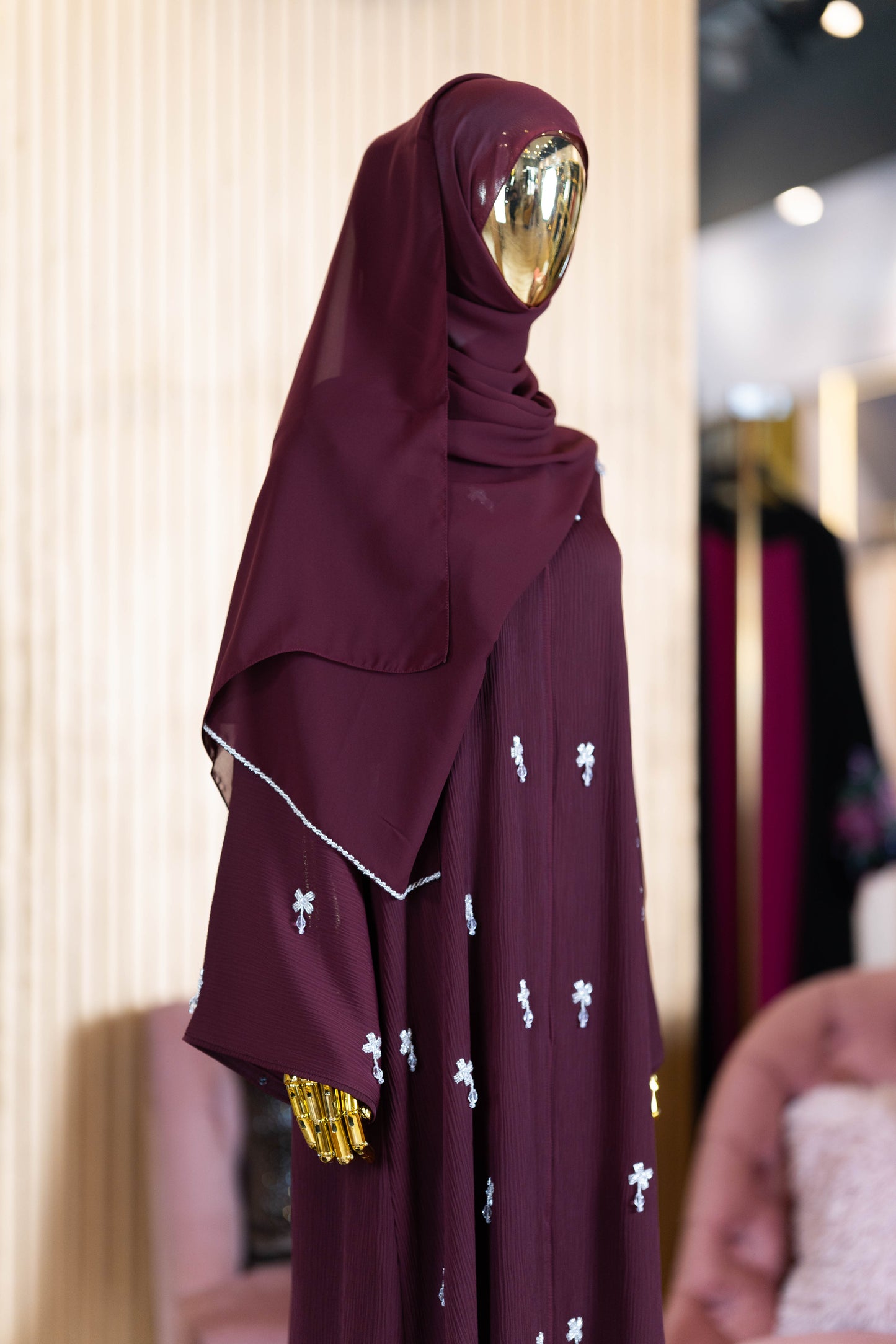 AILEEN ABAYA BURGUNDY