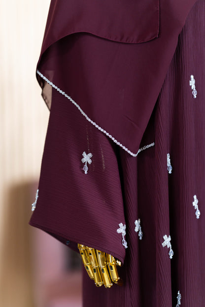 AILEEN ABAYA BURGUNDY
