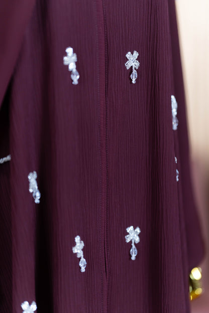 AILEEN ABAYA BURGUNDY