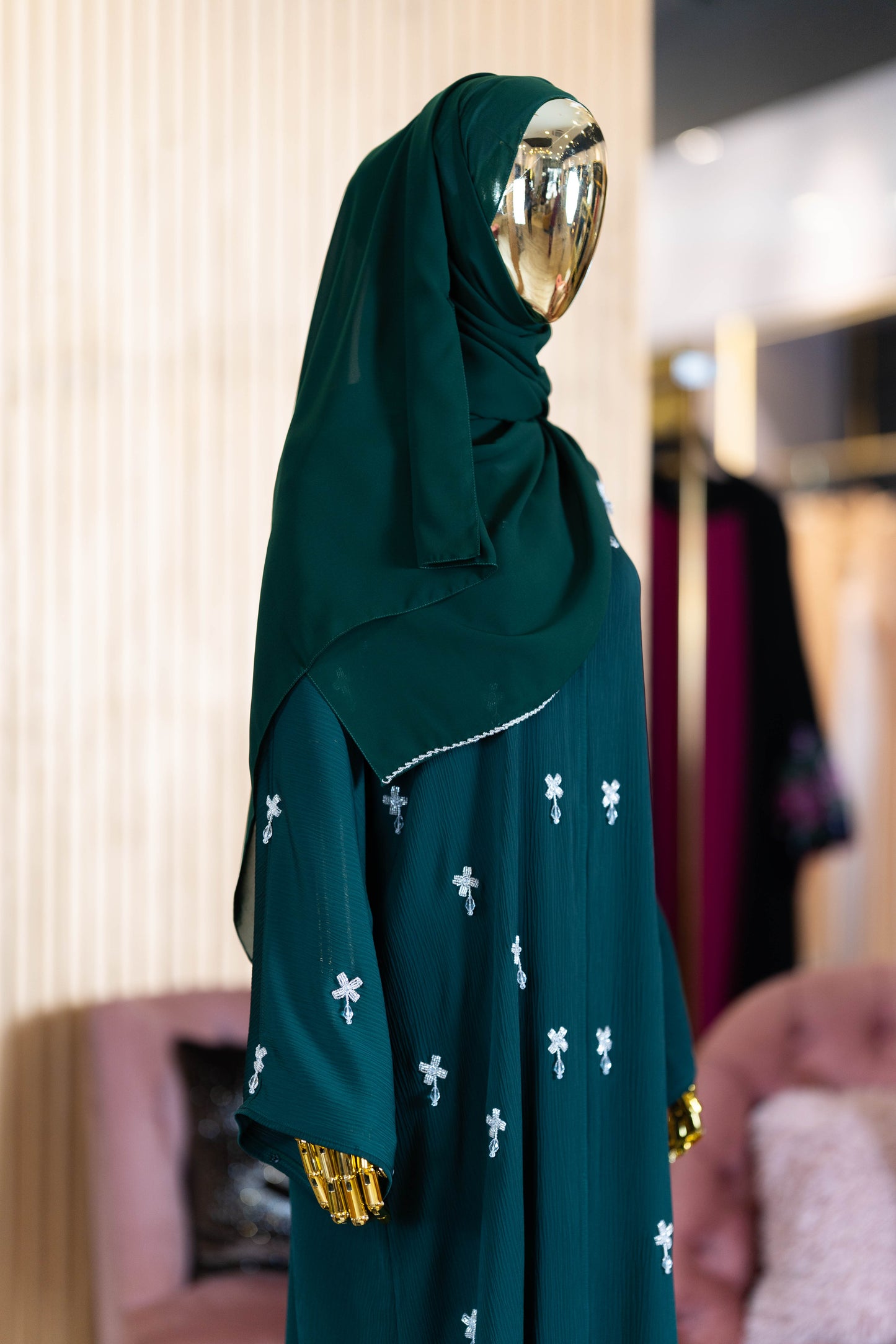AILEEN ABAYA EMERALD GREEN
