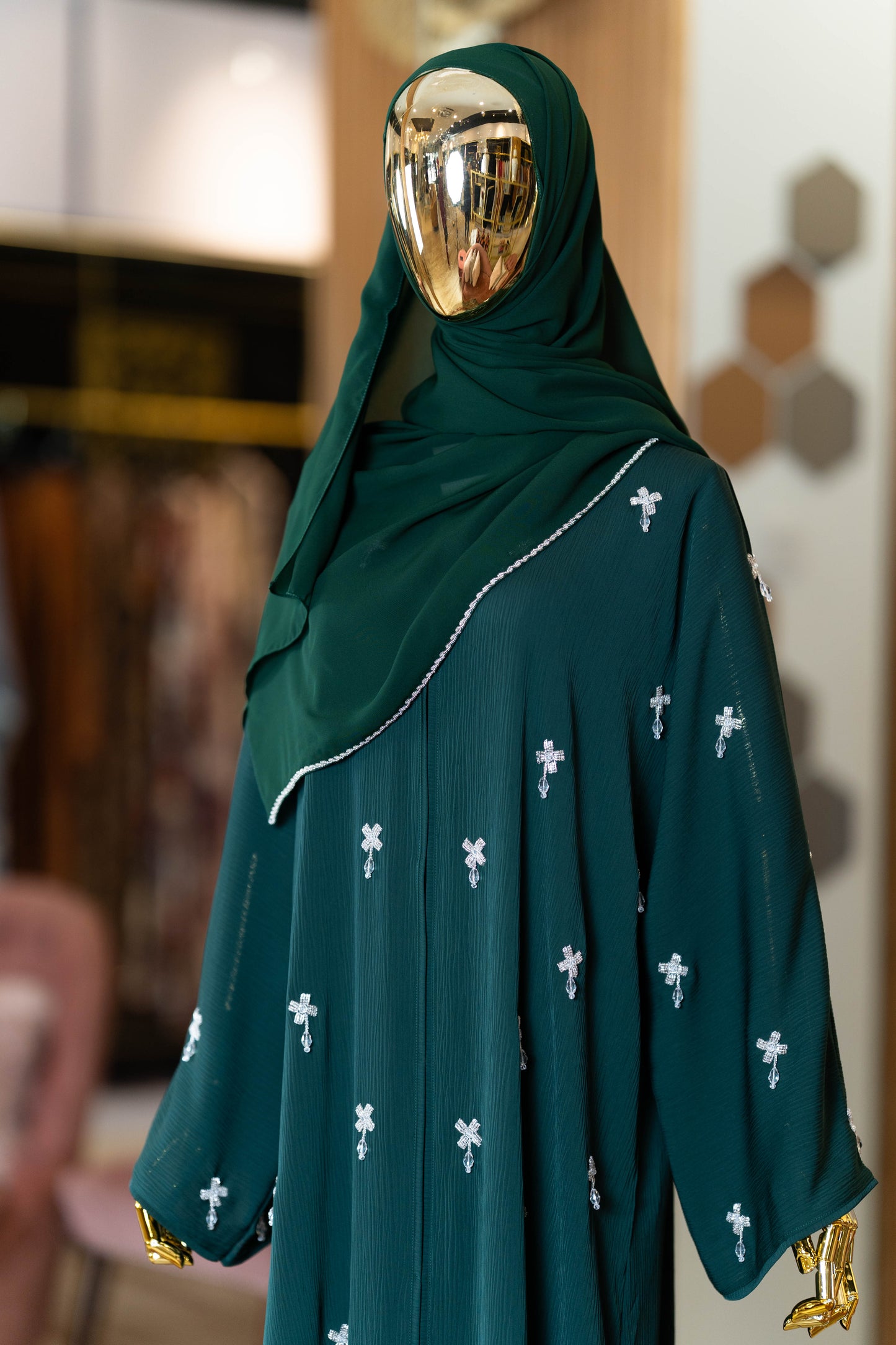 AILEEN ABAYA EMERALD GREEN
