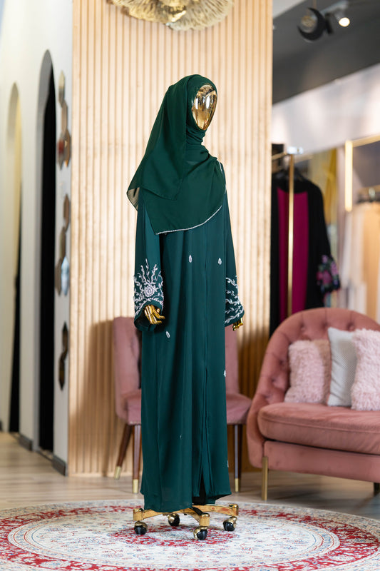 SAHARA ABAYA EMERALD GREEN