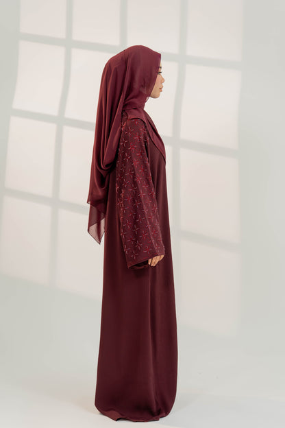 HAWA ABAYA BURGUNDY