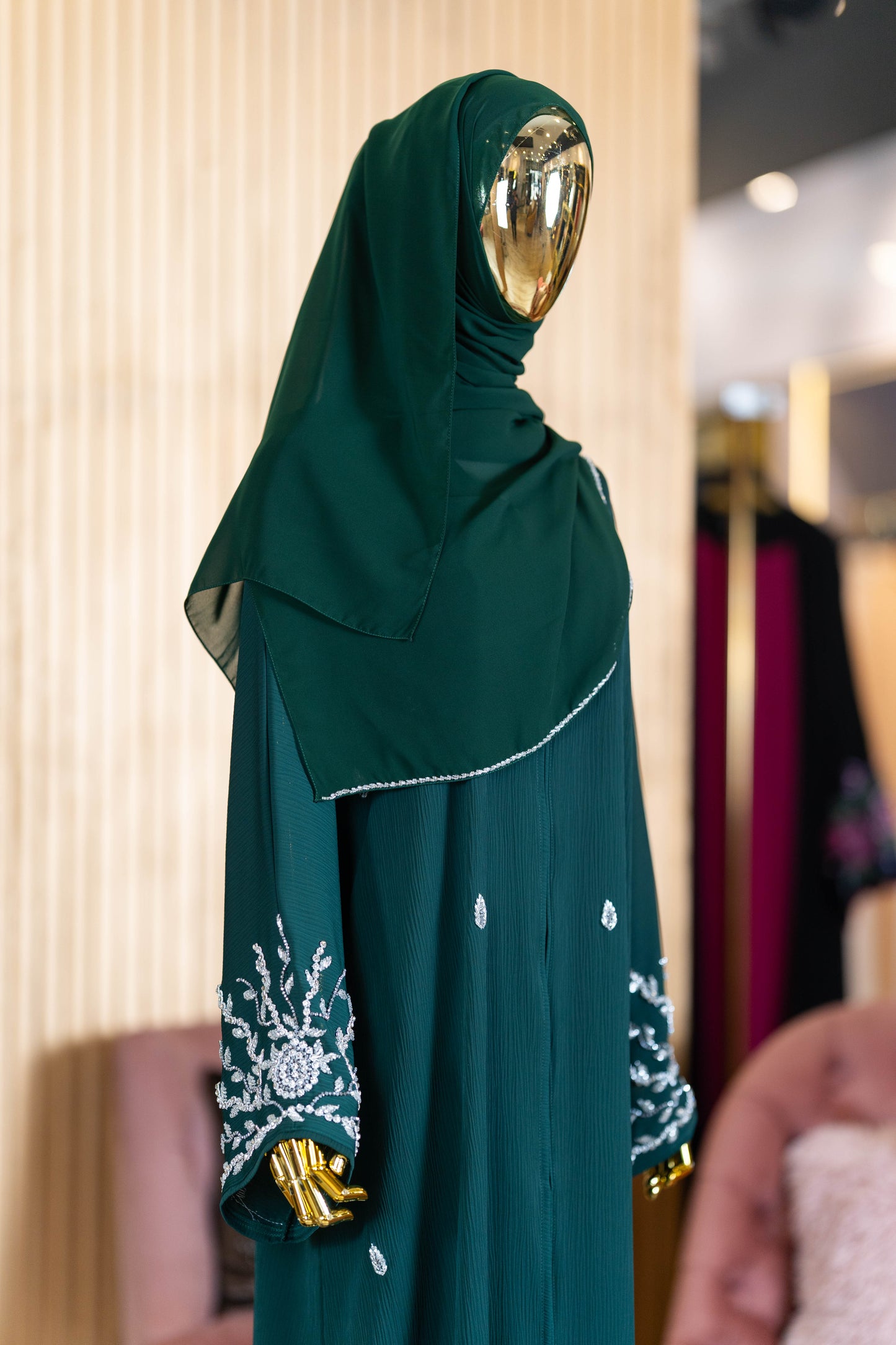 SAHARA ABAYA EMERALD GREEN