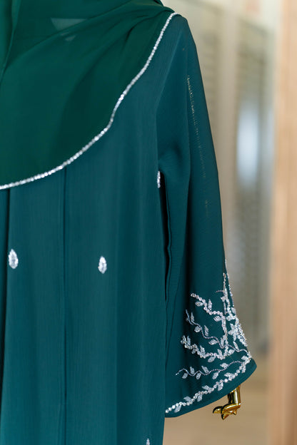 SAHARA ABAYA EMERALD GREEN