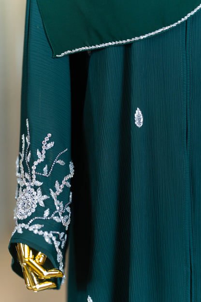 SAHARA ABAYA EMERALD GREEN