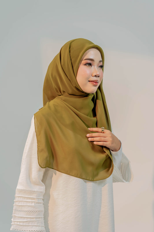 MALEEQA HIJAB GREEN OLIVE