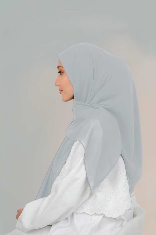 MALEEQA HIJAB GREY