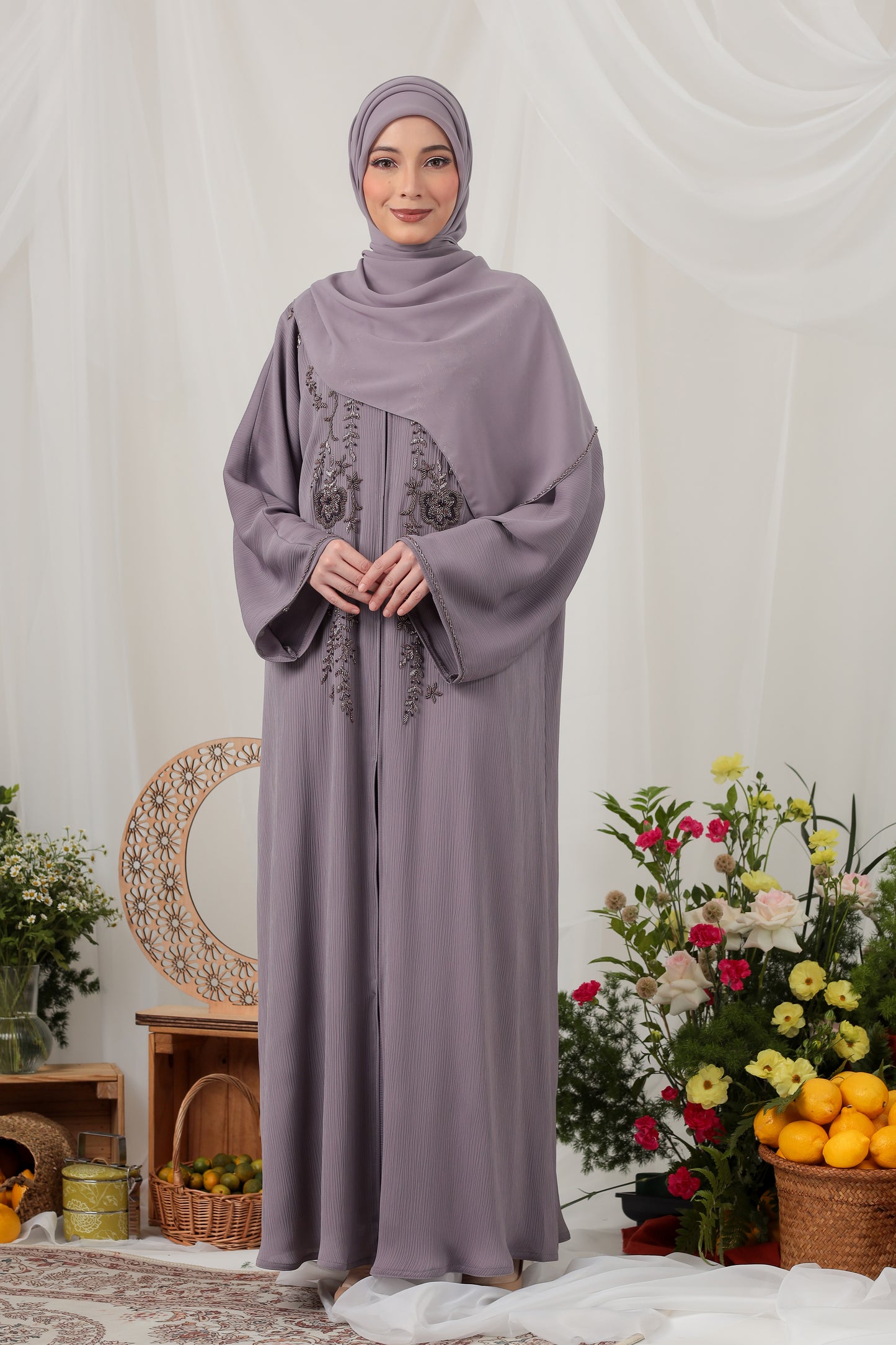 VANIA ABAYA DUSTY PURPLE