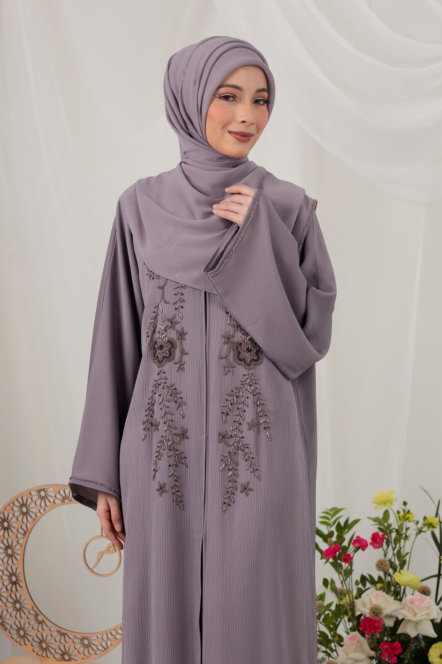 VANIA ABAYA DUSTY PURPLE