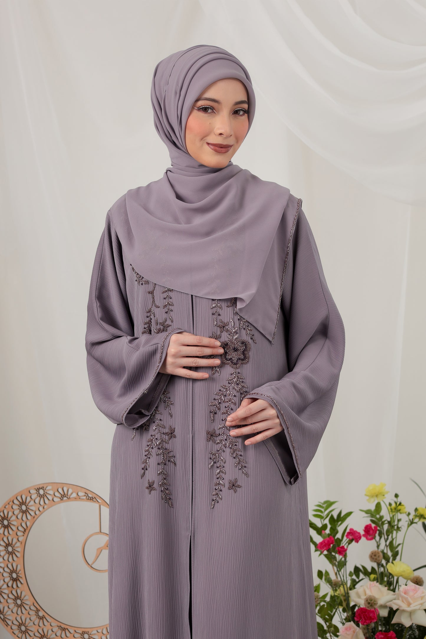 VANIA ABAYA DUSTY PURPLE