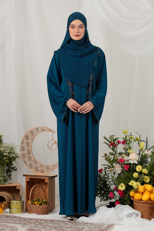 VANIA ABAYA TEAL BLUE