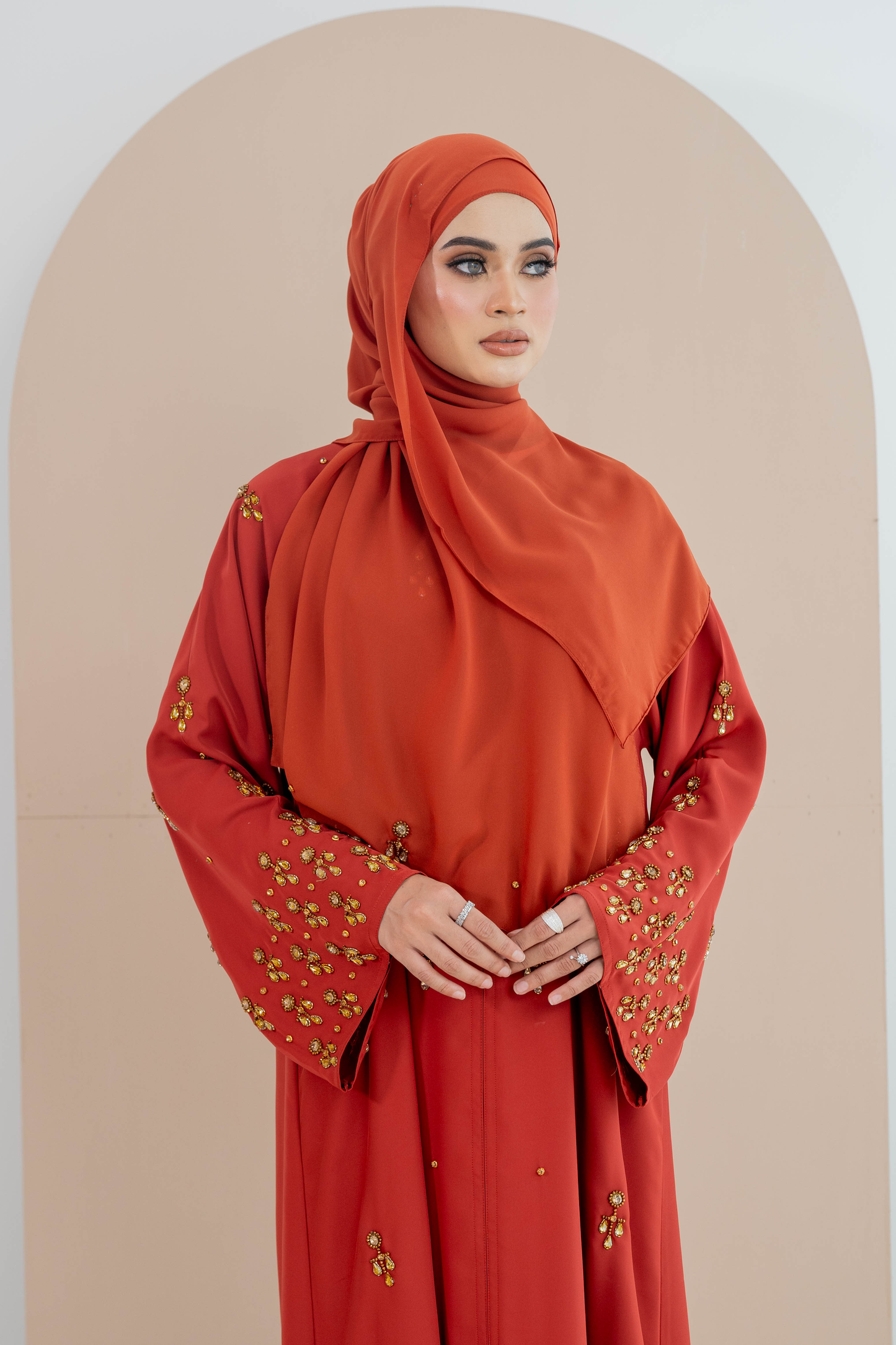 KHEER ABAYA ORANGE