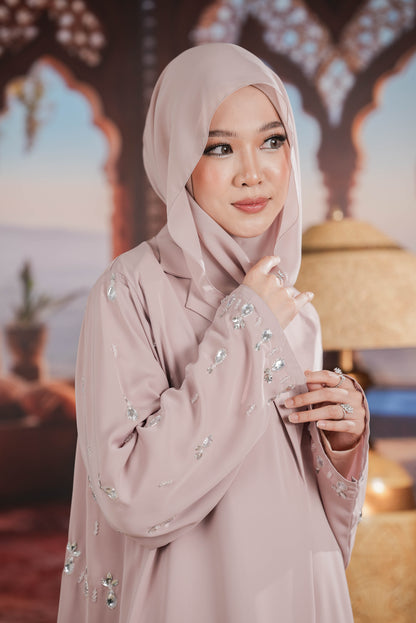 HAWRA ABAYA DUSTY PINK